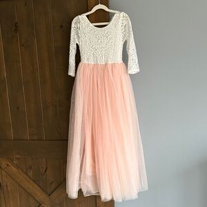 Beautiful Girls Lace and Chiffon Dress | Size 9-10